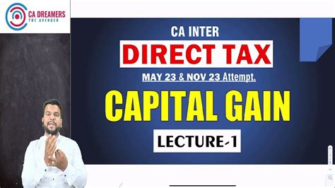 Ca Inter Direct Tax For May Nov Lecture Free Ca Inter