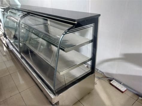 Shelves Curved Glass Sweet Display Counter For Commercial At Rs