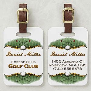 Personalized Golf Bag Tags Golf Course