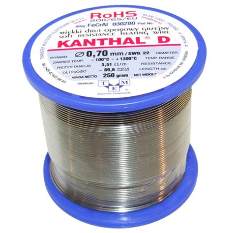 Drut Oporowy KANTHAL D 0 70mm Masa 250g KANTHAL D 0 70 250 Cena