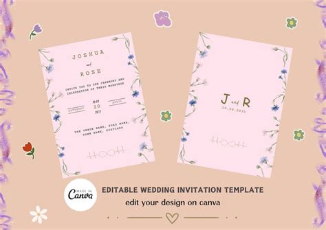 Wedding Invitation Template Raketph Editable Design