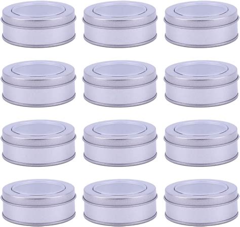 3 Oz Empty Jars 90ml Round Aluminum Tin Cans Screw Top Lid Metal Steel Tins Lip