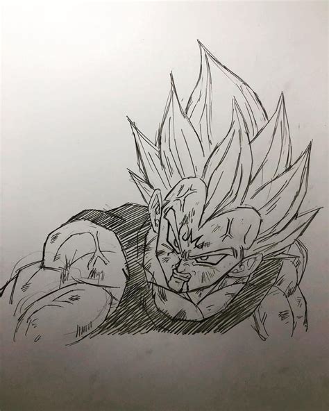 Pin De En Goku A Lapiz Vegeta Dibujo Dragon Para Dibujar