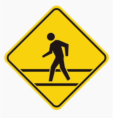 Transparent Street Signs Png - Pedestrian Crossing Sign, Png Download ...