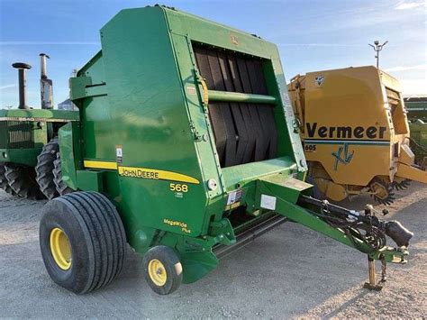 2011 John Deere 568 Round Baler 5 910 Bales Mega Wide Plus Pickup