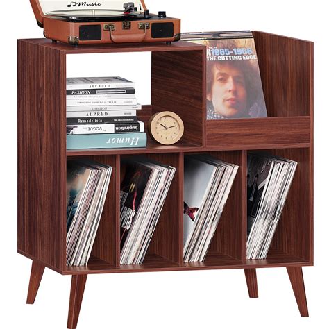 LELELINKY Large Record Player Stand Turntable Stand With Storage