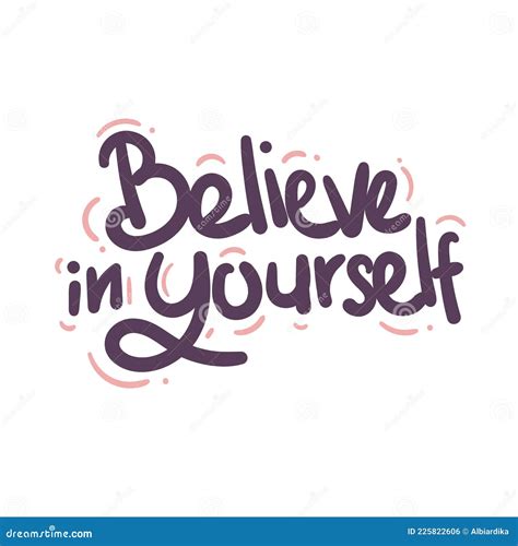 Believe In Yourself Quote Text Typography Design Vector Illustration