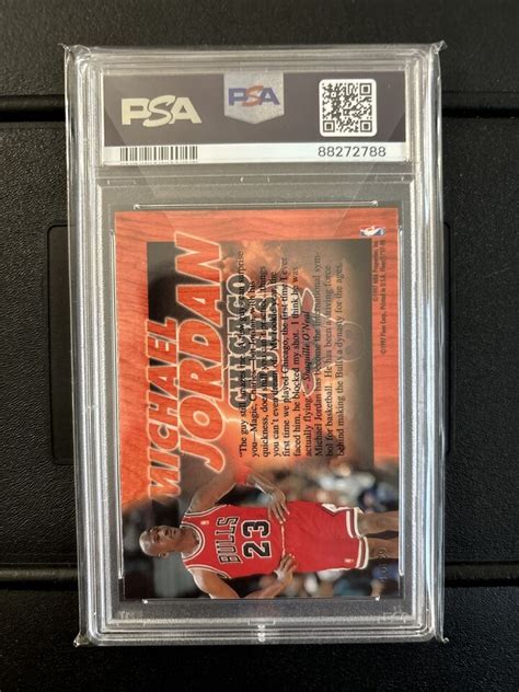 1997 98 Fleer Flair Michael Jordan 4 Hardwood Leaders PSA 9 MINT