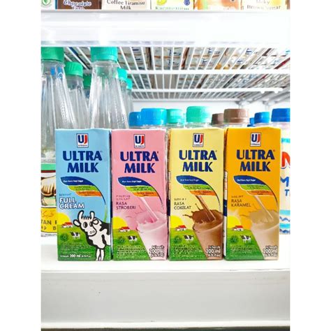 Jual Ultra Milk 200ml Full Cream Stroberi Cokelat Karamel