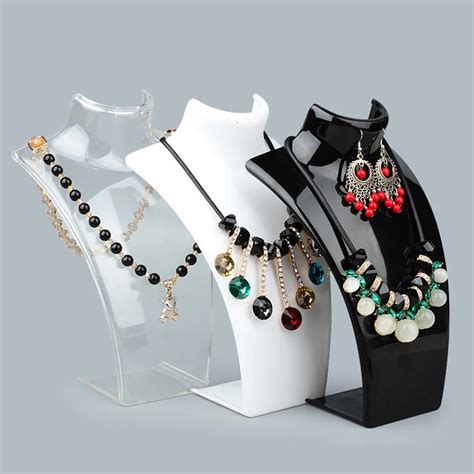 Jewelry Display Stand Acrylic Mannequin Necklace Jewelry Pendant ...