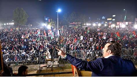 Chairman Pakistan Peoples Party Bilawal Bhutto Zardari Addressing To