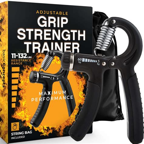 Buy Grip Strength Trainer (Adjustable), Hand Grip Strengthener, Forearm ...