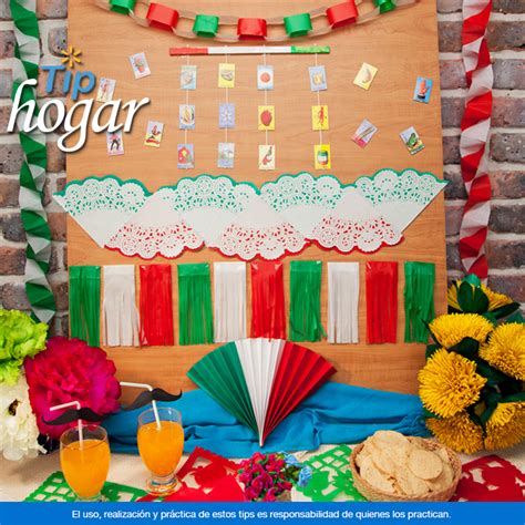 Decoración con papel tricolor Crea la atmósfera ideal para celebrar