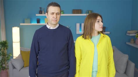Father And Daughter Glaring At Each Other Conflict Father And