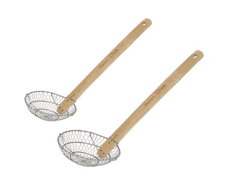 Helen Chens Asian Kitchen Stainless Steel Spider Strainer With Natural