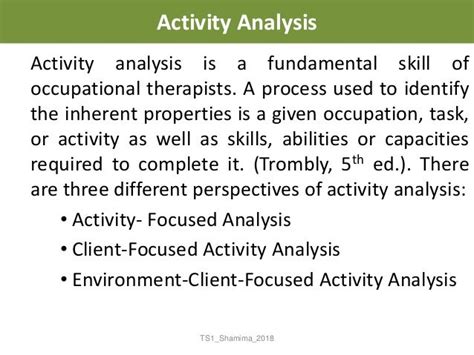 Activity Analysis In Occupational Therapy