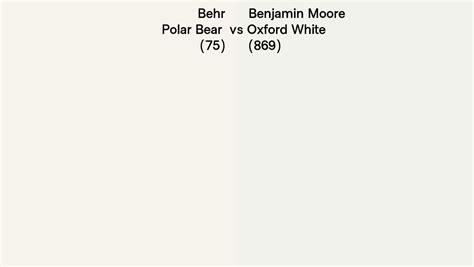 Behr Polar Bear Vs Benjamin Moore Oxford White Side By Side