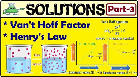 Solutions Part Van T Hoff Factor Henry S Law Solution