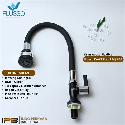 Jual FLUSSO Kran Cuci Piring Flexible Kran Wastafel Sink Kran Air 1