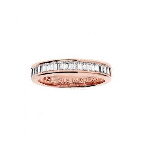 Buy Sif Jakobs Ellera Quadrato Ring Gold With Pink Zirconia Online