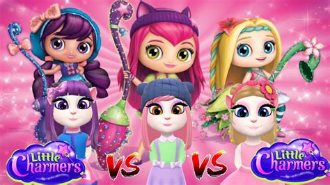 My Talking Angela 2 All Characters Of Little Charmers Hazel Vs Lavender Vs Posie Cosplay