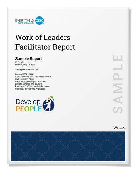 Everything DiSC Work of Leaders® Facilitator Report - DISC Learning