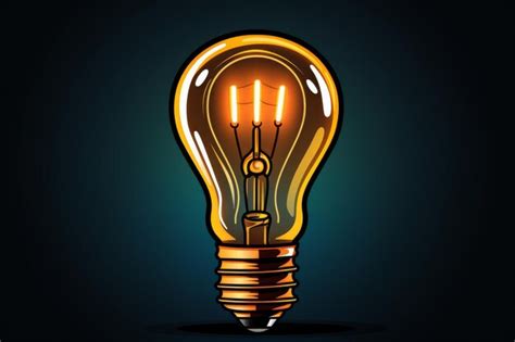 Premium Photo Glowing Light Bulb On Dark Background