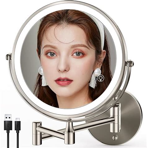 Amazon Vorremirr Inch Rechargeable Wall Mounted Makeup Mirror