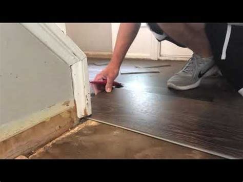 How To Cut Vinyl Plank Flooring Around Stairway YouTube