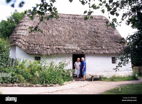 Traditional Cottages Welsh Village Wales Uk Stock Photo Alamy