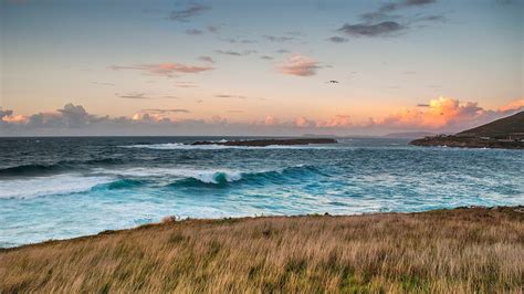 Fond D Cran Le Coucher Du Soleil Mer Baie La Nature Rive Le