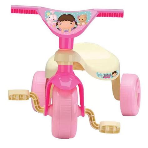 Triciclo Infantil Velotrol Tchuco Dolls C Haste Menina SAMBATOYS