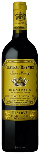 Ch Teau Reynier Cuv E Heritage R Serve Bordeaux Vivino Us