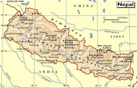 Mapa De Nepal Nepal Cartography Map Map