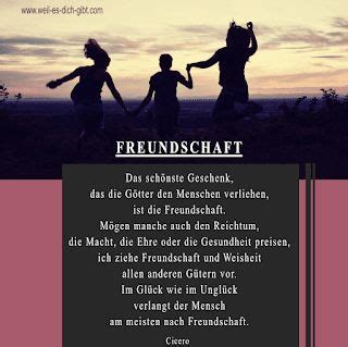 Danke für deine Freundschaft Gedichte kurz Cicero Weil es