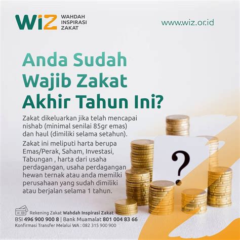 Anda Sudah Wajib Zakat Akhir Tahun Ini WAHDAH INSPIRASI ZAKAT