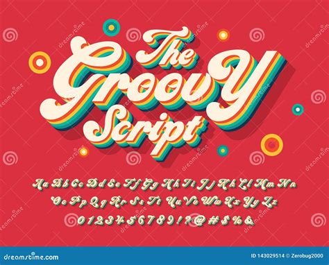 Groovy Font Vector Illustration 143029514