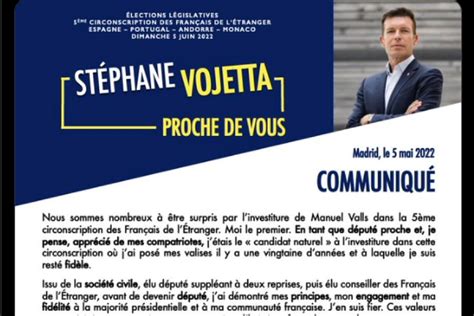 Elections législatives 2022 Stéphane Vojetta ne seffacera pas pour