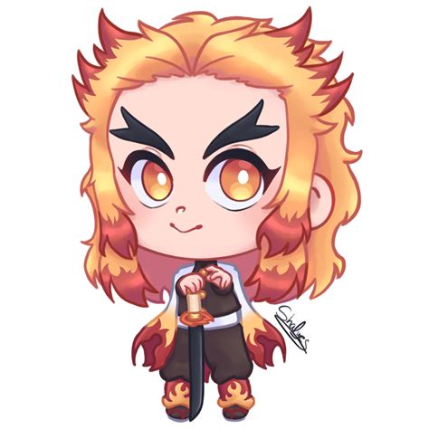 Rengoku Chibi : r/digital_art