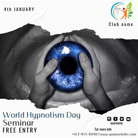 World Hypnotism Day Instagram Flyer Template Postermywall