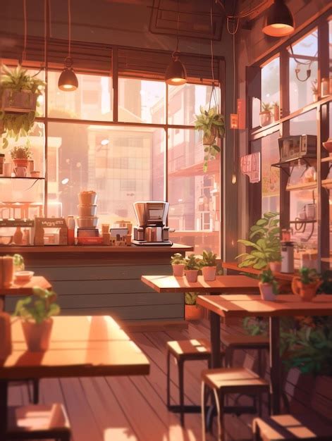 Premium Ai Image Calm Cafe Atmosphere