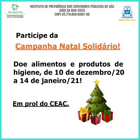 Tem In Cio A Campanha Natal Solid Rio