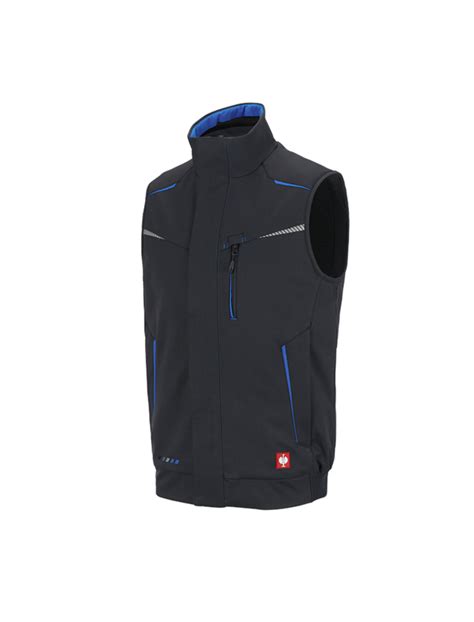 Winter Softshell Bodywarmer E S Motion Graphite Gentian Blue