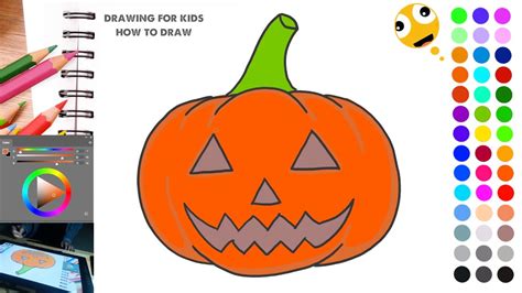 How To Draw Halloween Pumpkin Drawing Lesson Youtube