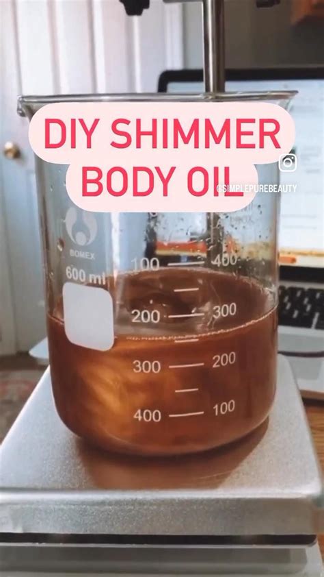 Diy Shimmer Body Oil Recipe Video Video Shimmer Body Oil Body