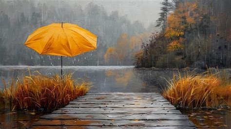 Premium Photo The Rainy Day Oil Painting