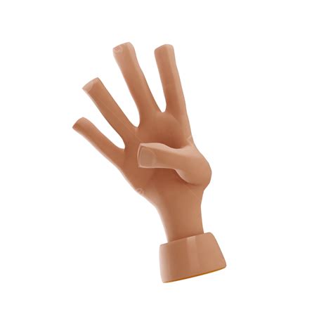 3d Hand Mit Vier Fingern 3d Hand Vier Finger PNG Und PSD Datei Zum