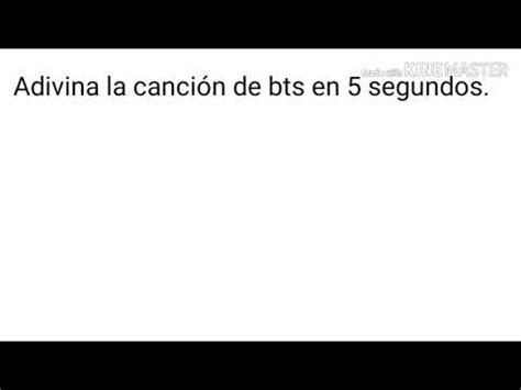 Adivina La Canci N De Bts En Segundos Youtube