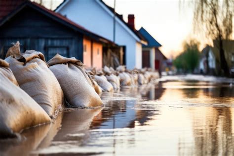 Illustration of Sandbags during Flooding Stock Illustration ...