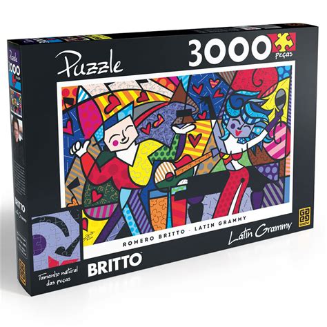 Puzzle Quebra Cabe A Romero Britto Latin Grammy Pe As Toymania